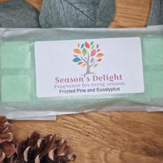 Frosted pine and Eucalyptus wax melts.
