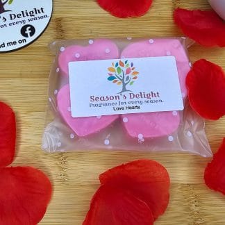 Love hearts wax melts.