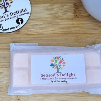 Lily of the valley wax melt snap bars.