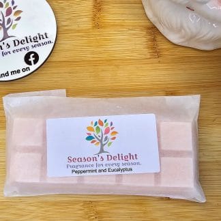 Peppermint and eucalyptus wax melts.