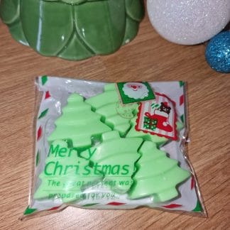 Christmas tree scented Soy wax melt.  Strong scented Christmas seasonal bars shaped as xmas trees.