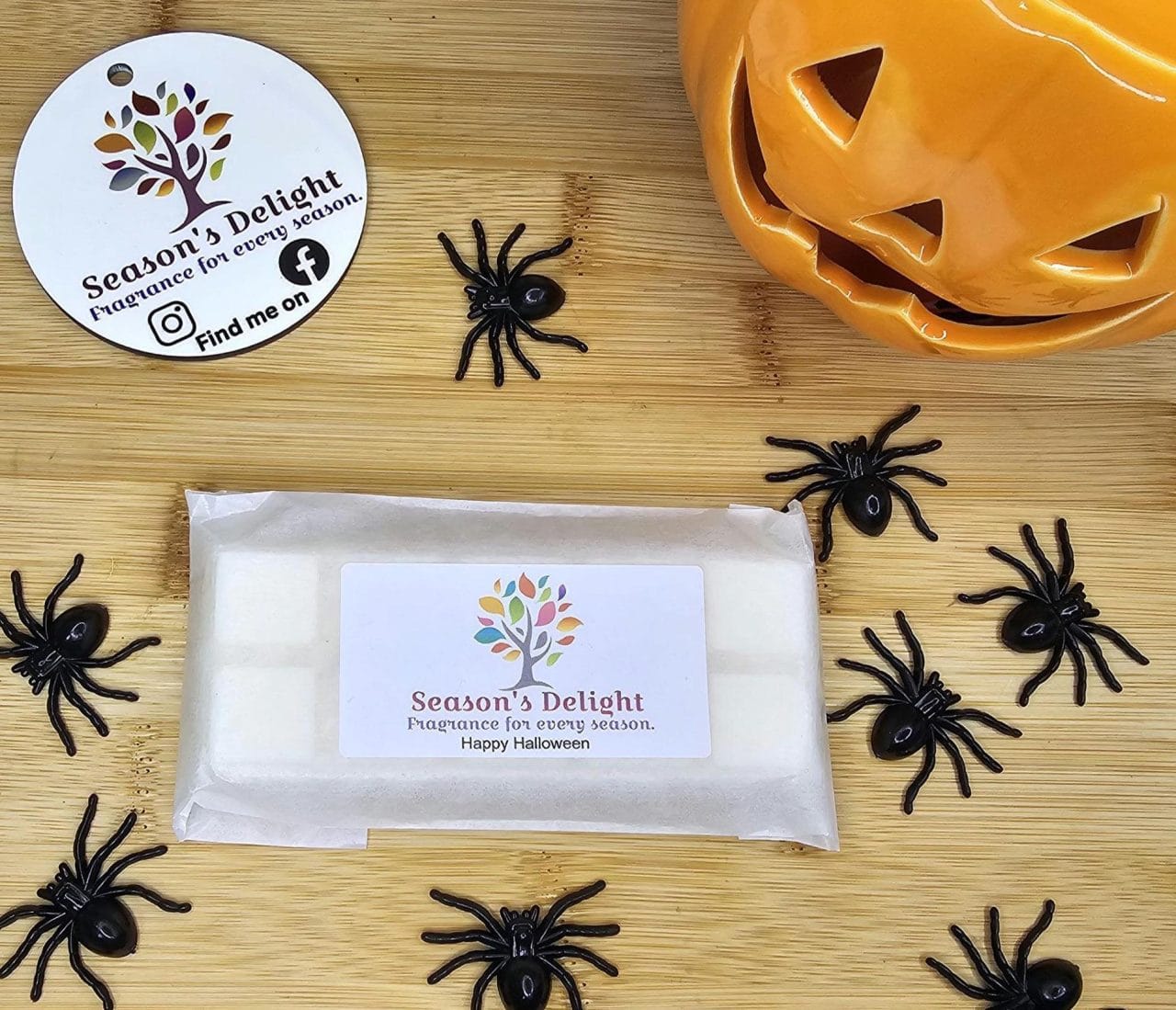 Happy Halloween snap bar wax melts A spooky sweet candy fragrance, highly scented, vegan friendly, soy wax. Autumn, cosy, ghouls, - Image 2