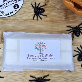 Happy Halloween snap bar wax melts A spooky sweet candy fragrance, highly scented, vegan friendly, soy wax. Autumn, cosy, ghouls,