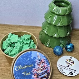 Christmas tree wax melts scoopie pot, autumn, christmas scented wax melt shapes made from soy wax. Trees. 130g wax per pot. Gift idea. Home.